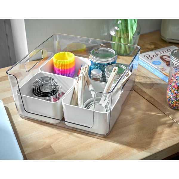 Idesign IDesign Open Front Lidded Bin & 4 Inner Bins