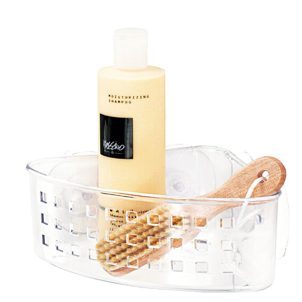 idesign iDesign Suction Corner Basket 2 in Clear