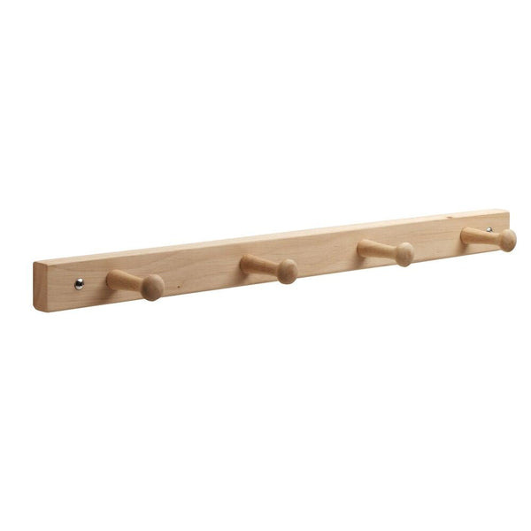 Idesign IDesign Wood Rack - 4 Peg In Natural