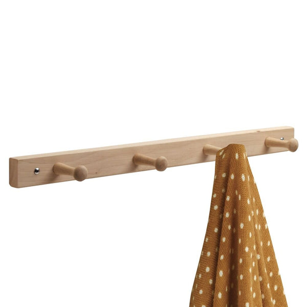 Idesign IDesign Wood Rack - 4 Peg In Natural