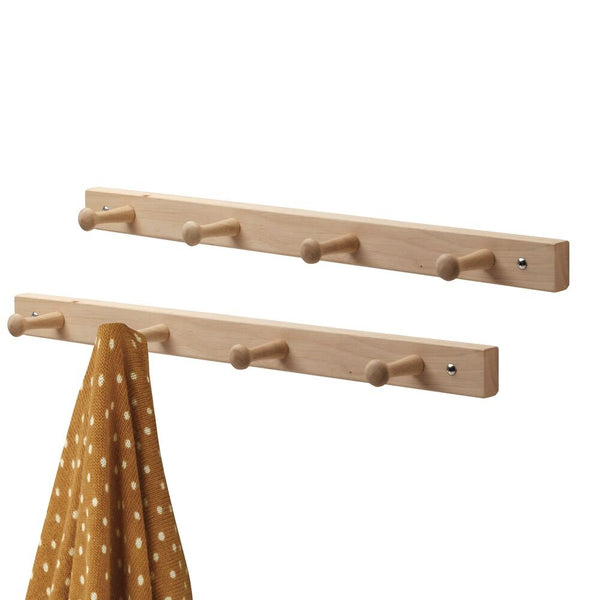 Idesign IDesign Wood Rack - 4 Peg In Natural