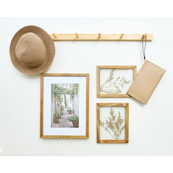 Idesign IDesign Wood Rack - 6 Peg In Natural