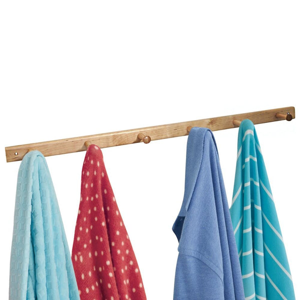 idesign iDesign Wood Rack - 6 Peg in Natural