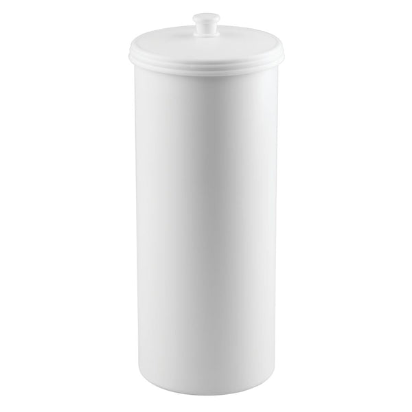 Idesign Kent Toilet Tissue Reserve Canister White