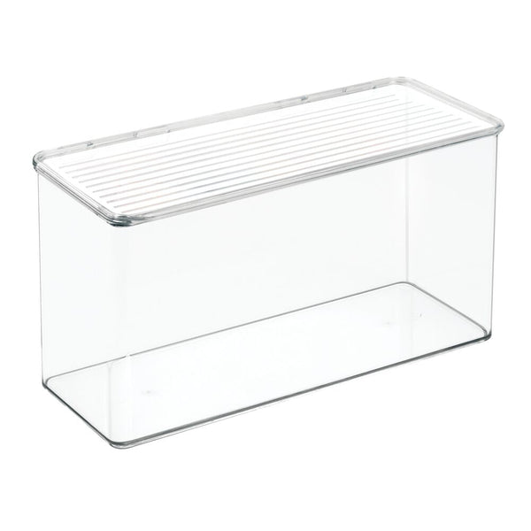 Idesign IDesign Kitchen Binz Stackable Box 5.5" X 13.3" X 7" In Clear