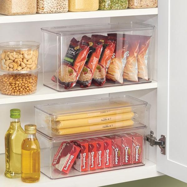 Idesign IDesign Kitchen Binz Stackable Box 5.5" X 13.3" X 7" In Clear