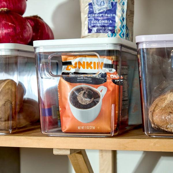 Idesign IDesign Kitchen Storage Lidded Bin Clear/Marshmallow