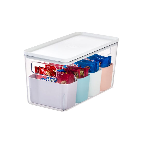 idesign iDesign Large Lidded Bin & 4 Inner Bins Multicolor/Marshmallow