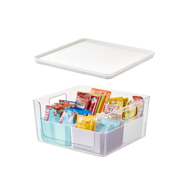 idesign iDesign Large Lidded Bin & 4 Inner Medium Bins Multicolored/Marshmallow