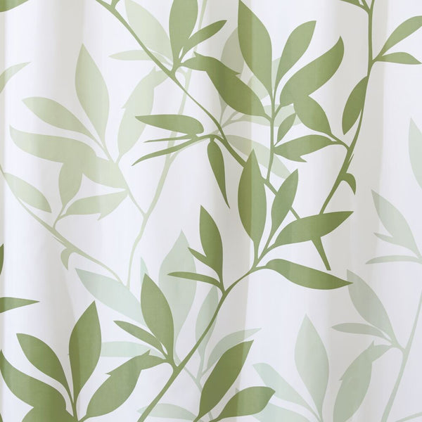 Idesign Leaves Shower Curtain Green