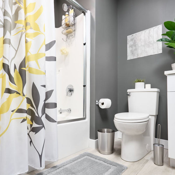 Idesign Leaves Shower Curtain Yellow/Gray