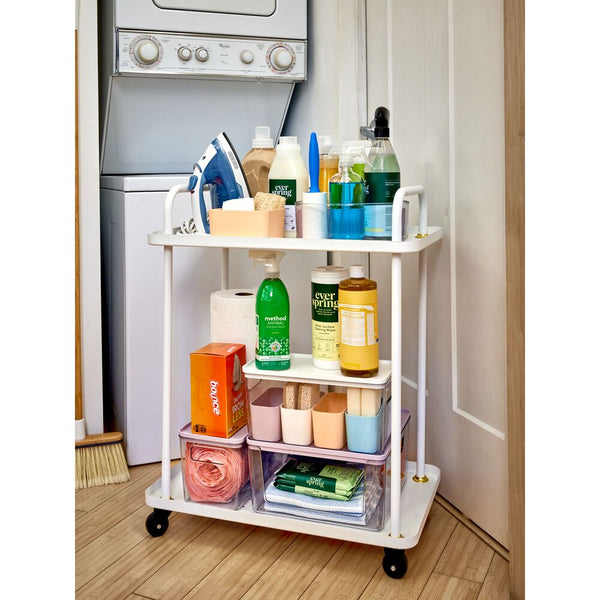 Idesign IDesign Lidded Storage Bin Clear/Lavender Sprinkles