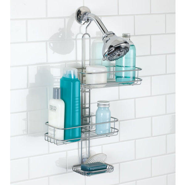 Idesign Linea Adjustable Shower Caddy Silver