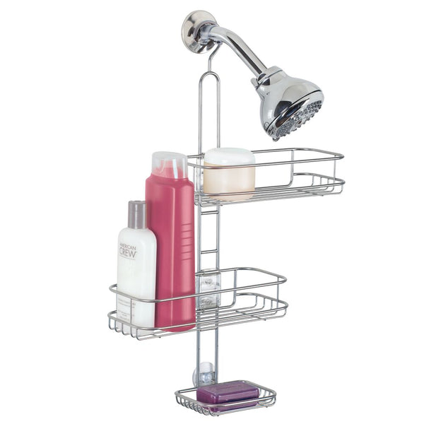 idesign Linea Adjustable Shower Caddy Silver