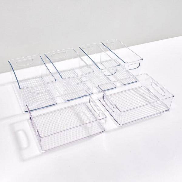 Idesign IDesign Linus 6-Piece Stackable Kitchen Organizer Bin Set