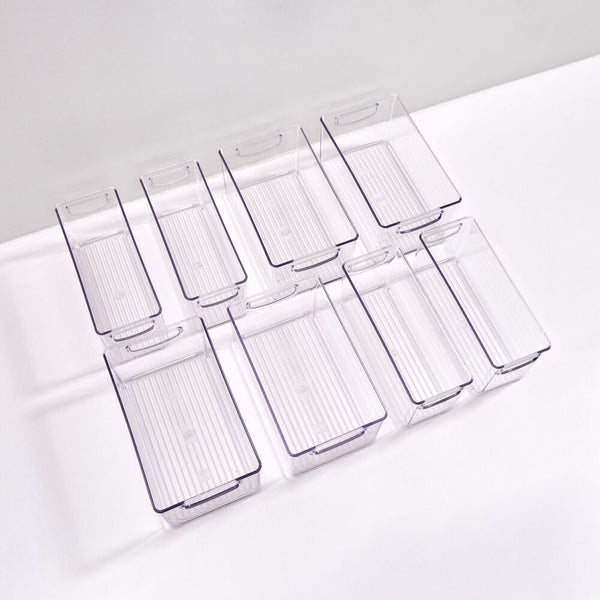 Idesign IDesign Linus 8-Piece Stackable Kitchen Organizer Bin Set