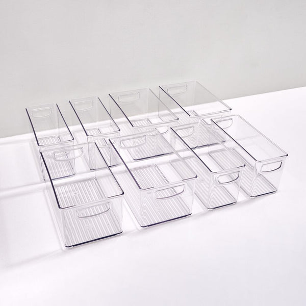 Idesign IDesign Linus 8-Piece Stackable Kitchen Organizer Bin Set