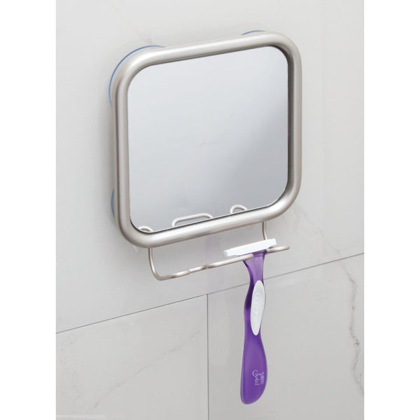 Idesign Neo Suction Mirror/Razor Holder Satin