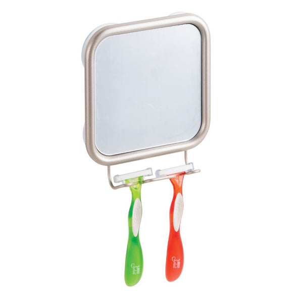 Idesign Neo Suction Mirror/Razor Holder Satin