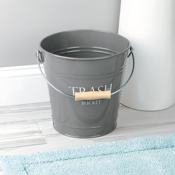 Idesign Pail Waste Can Gray
