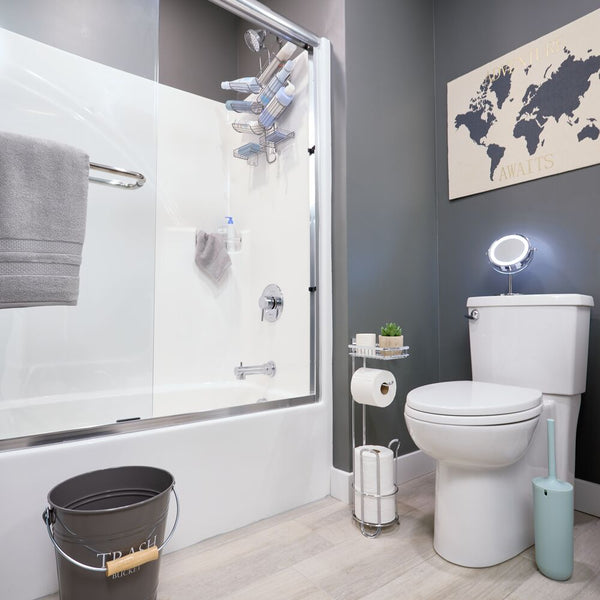 Idesign Pail Waste Can Gray