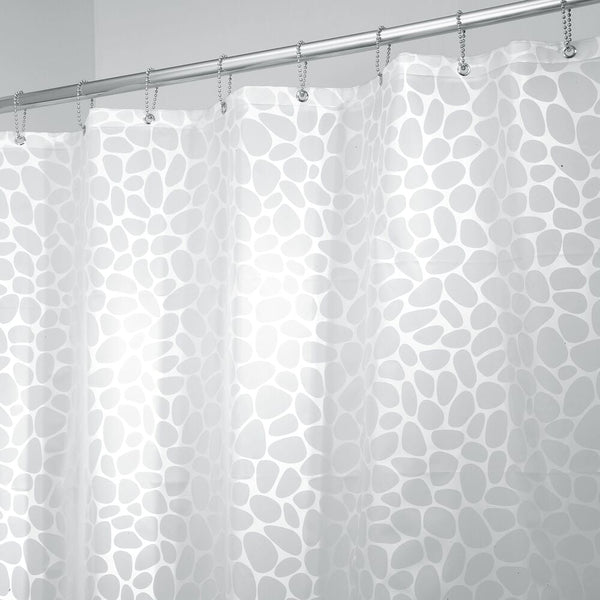 idesign iDesign Pebblz PEVA Shower Curtain 72" x 72" in White