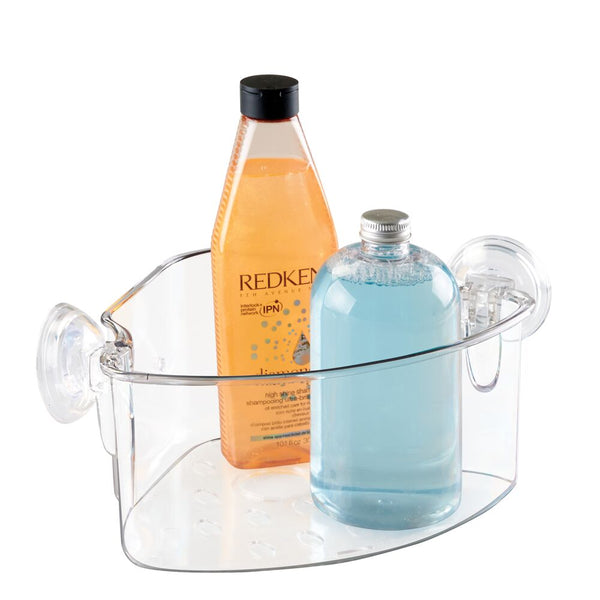 idesign Power Lock Corner Basket Clear