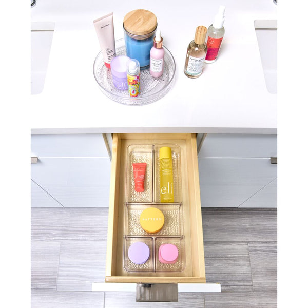 Idesign Rain Divided Tray 2 Clear