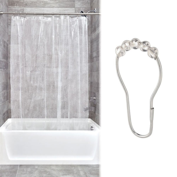 Idesign IDesign Rain EVA Shower Curtain 72" X 72" In Clear