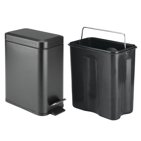 Idesign Rectangle Step Can 5L Black