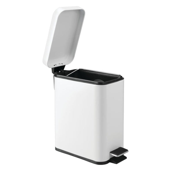 Idesign Rectangle Step Can 5L White