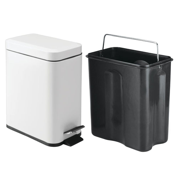 Idesign Rectangle Step Can 5L White