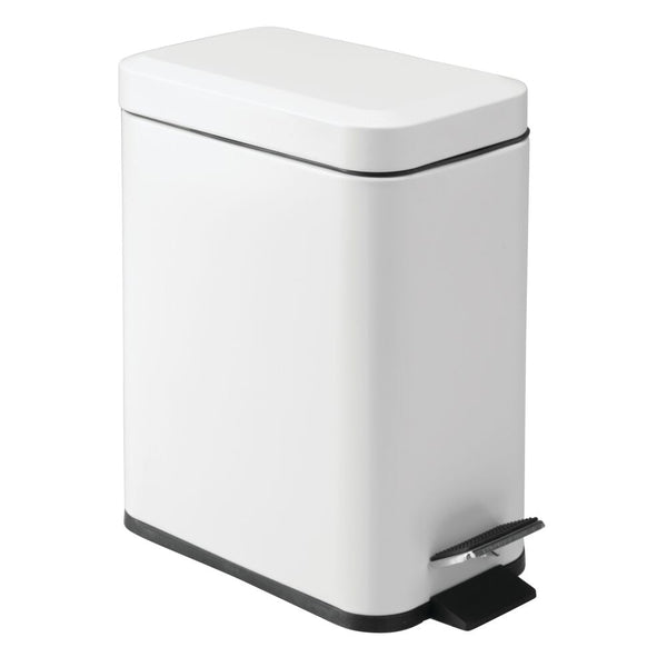 idesign Rectangle Step Can 5L White