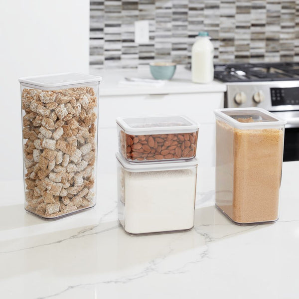 Idesign IDesign Recycled Clear Stackable Kitchen Airtight Storage Canister