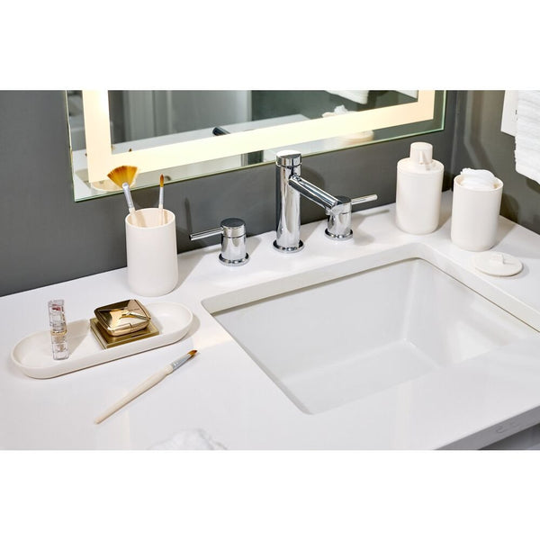 Idesign IDesign Recycled Plastic Cade Bath Accessories In Coconut-4 Piece Set