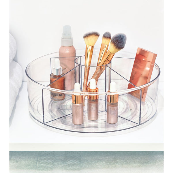 Idesign RPET Clarity Turntable 9" W/ Handles Clear