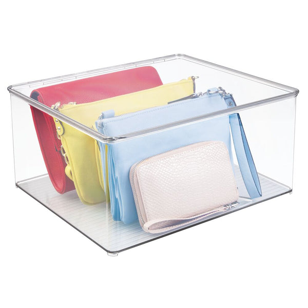 Idesign RPET Closet Clothing Box- Large Clear