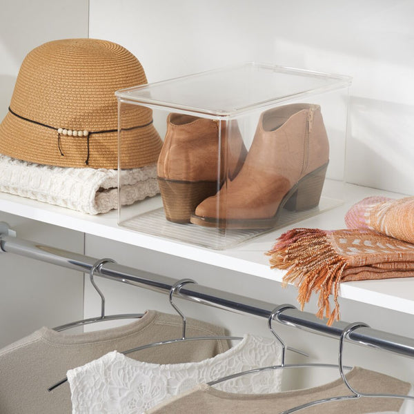 Idesign RPET Closet Shoe Box- Pumps Clear