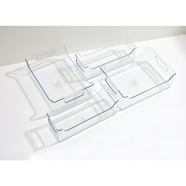 Idesign RPET Fridge/Freeze Bins (Set Of 4) Clear