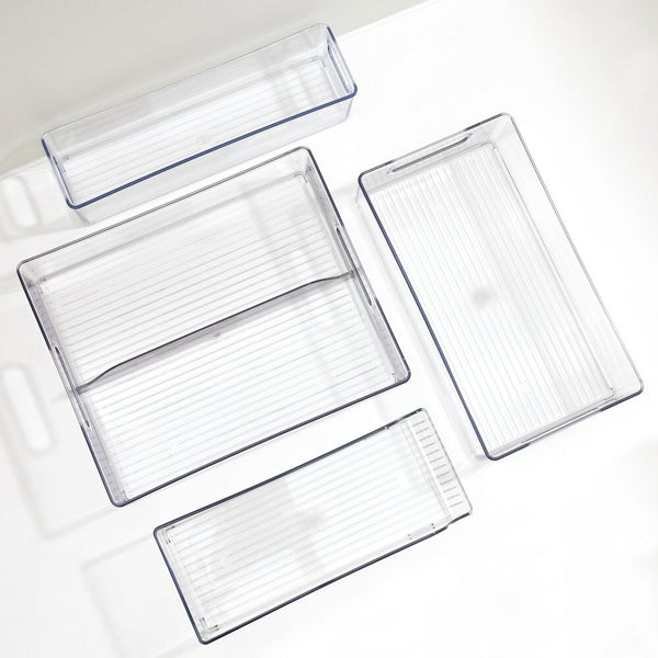 Idesign RPET Fridge/Freeze Bins (Set Of 4) Clear
