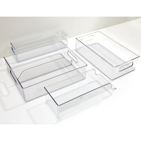 Idesign RPET Fridge/Freeze Bins (Set Of 4) Clear
