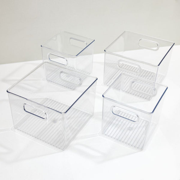 Idesign RPET Fridge/Freeze Bins (Set Of 4) Clear