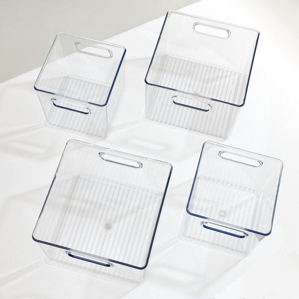 Idesign RPET Fridge/Freeze Bins (Set Of 4) Clear