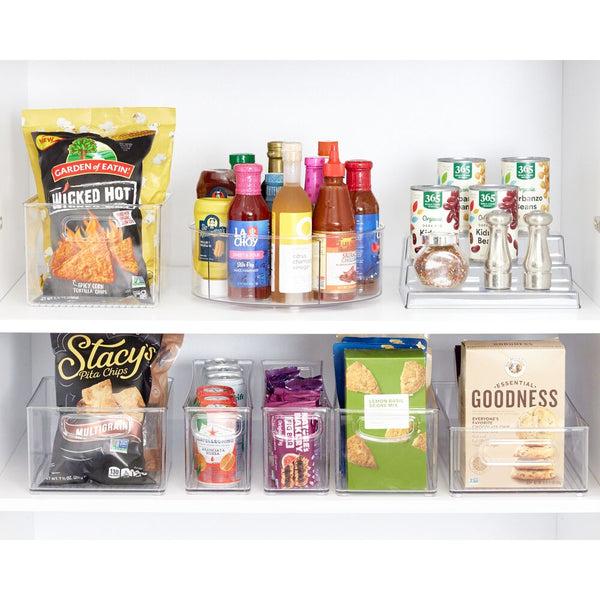 Idesign RPET Linus Turntable - Divided - Clear