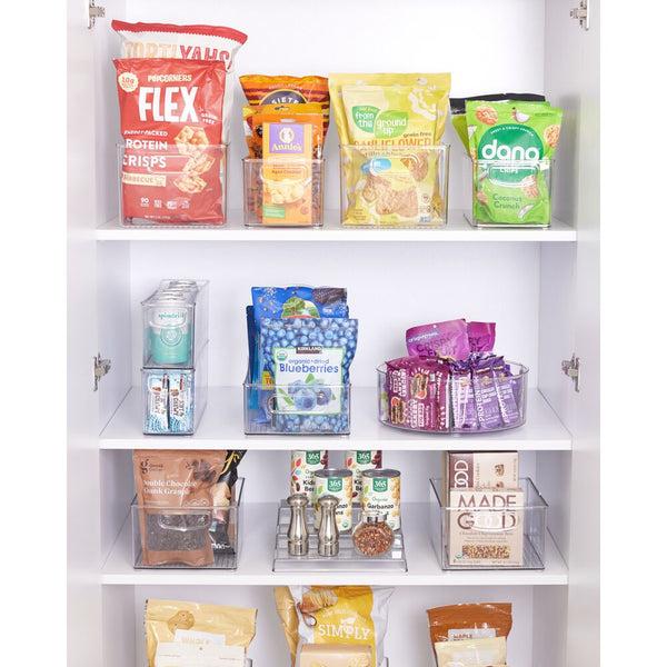 Idesign RPET Linus Turntable - Divided - Clear