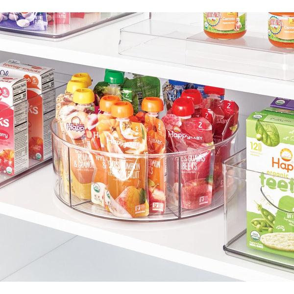 Idesign RPET Linus Turntable - Divided Clear