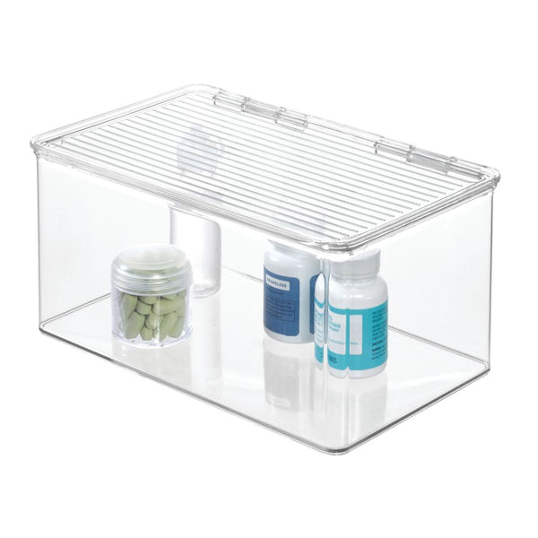 idesign RPET Med+ Medicine Lidded Box- Large Clear