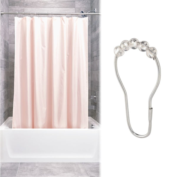 Idesign IDesign Shower Curtain Rollerz (Set Of 12) In Clear And Chrome