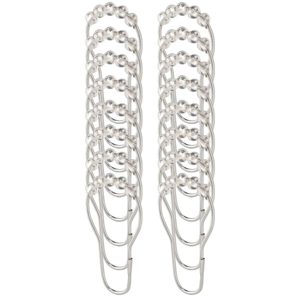 Idesign IDesign Shower Curtain Rollerz (Set Of 12) In Clear And Chrome