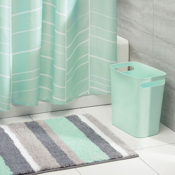 Idesign Stripz Rug 34 X 21 Mint/Gray